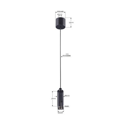 Покрашенный черный латунный набор подвесного кабеля для линейных осветительных установок приведенных YW86472