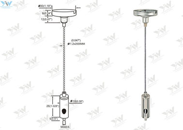 Система смертной казни через повешение провода Грипперс регулируемого кабеля длины провода для подвеса