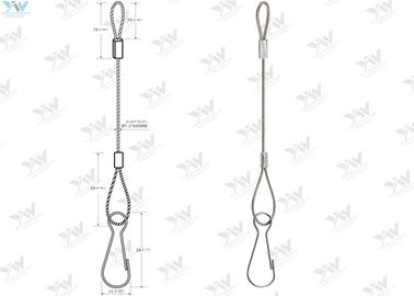 Закрепите петлей подъемные стропы веревочки провода конца/стальной цвет никеля слингов кабеля с зажимами