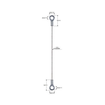 Слинг веревочки стального провода замка безопасностью этапа быстрый с отверстией YW86527 2 заливок формы