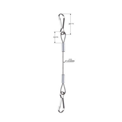 Одиночная петля талрепа кабеля веревочки стального провода ноги и петля с крюками YW86537 талрепа